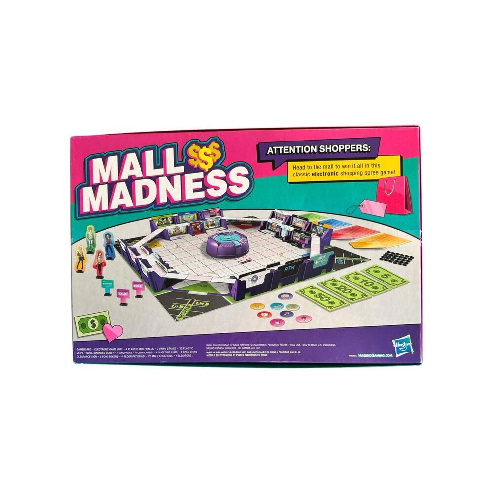Hasbro Gaming Mall Madness Talking Electronic Board Game 2-4 Players - Picture 2 of 5